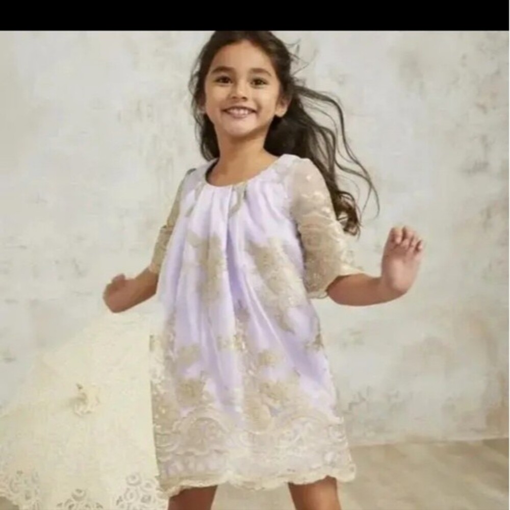 Chasing Fireflies pink & gold dress size xl 14/16